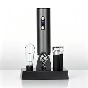 Meilleures ventes - Coffret cadeau d'ouvre-bouteille électrique miniature rechargeable avec base de rangement - Ouvre-bouteille à vin - Product Image 1