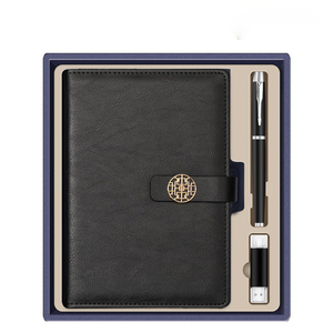 Custom Logo Marketing Promotional Leather Pu Diary Notebook Luxury Gift Set Business Corporate Business Gift Items - Product Image 5