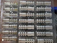 Eje de motor de mecanizado CNC, ranura estriada, eje largo corto, acero inoxidable, cromado, engranaje liso, servicio de personalización del eje
