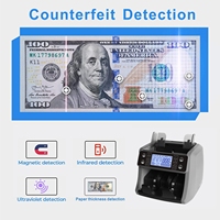 Compteur de billets à chargement par le haut AL-160, machine de comptage automatique de billets de banque, détecteur de faux billets à haute vitesse avec UV MG