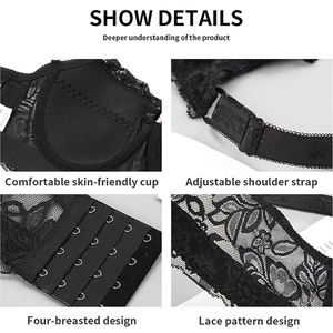 <span class=keywords><strong>Soutien</strong></span>-<span class=keywords><strong>gorge</strong></span> en V profond à bretelles réglables de couleur unie grande taille pour femmes <span class=keywords><strong>soutien</strong></span>-<span class=keywords><strong>gorge</strong></span> en dentelle florale à armatures pour femmes vente en gros - Product Image 5