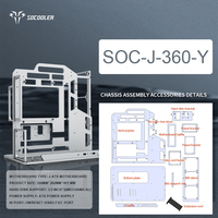 Boîtier PC Socooler SOC-J 2025 Mid Tower, achat de panique, compatible avec le GPU RTX 4070 Ti, état d'occasion