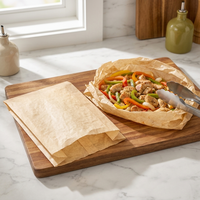 Sac en papier sulfurisé personnalisé résistant à la chaleur, qualité alimentaire, pour cuisson au four, préparation de repas en boulangerie, avec emballage personnalisé en boîte