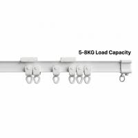 Rail de rideau incurvé en plastique robuste, moderne et minimaliste, écologique, pour usage domestique, 6 m de long, accessoires pliables pour fixation murale