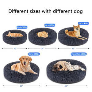 Popular suave extraíble lavable cojín de lujo esponjoso perros grandes gatos antideslizante Donut redondo perro cama para mascotas para perros - Product Image 3
