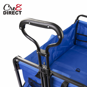Portable 4 roues en acier tissu panier de rangement pliable Camping <span class=keywords><strong>Wagon</strong></span> chariot pour jardin plage Shopping rouleau conteneur Structure - Product Image 5