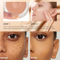 USHAS Fond de teint crème mousse floral européen américain en stock FS446A+B, imperméable, longue durée, hydratant, correcteur