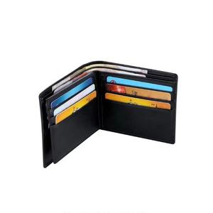 Cartera de lujo para hombre, delgada, plegable, con bloqueo RFID, suave, de cuero genuino, cubierta abierta corta, almacenamiento de efectivo, poliéster/PU Hawks - Product Image 6