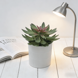 Planta Artificial <span class=keywords><strong>Echeveria</strong></span> Minima en Maceta <span class=keywords><strong>de</strong></span> Cerámica con Tierra Sintética, Ecológica y Duradera, para Decoración del Hogar y Oficina - Product Image 1