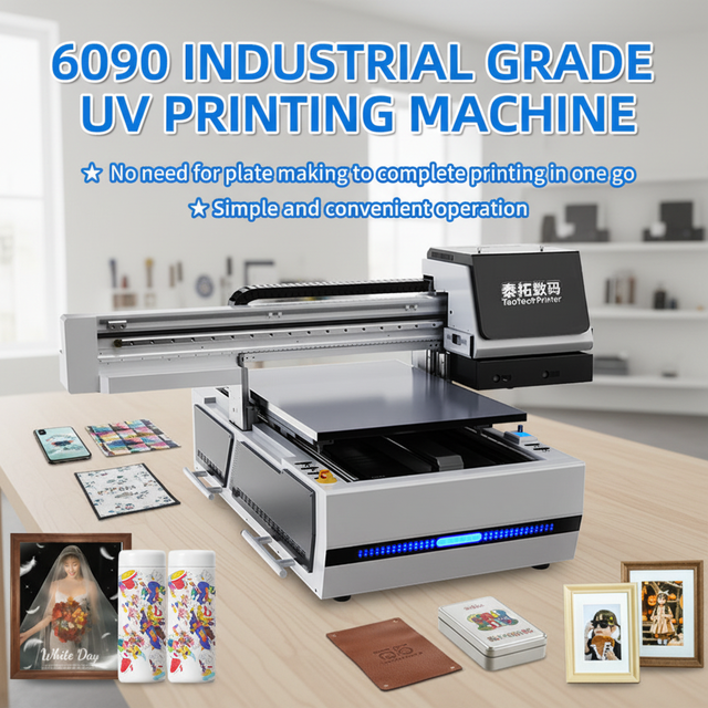 New Custom 60*90cm UV DTF Flatbed Printer 3200U1 1600E1 Print Head UV Ink Crystal Label Printing Machine 1 Year for A4 Photos