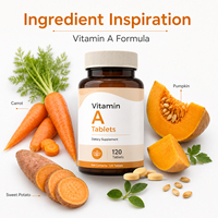 Tablet Vitamin a suplemen Palmitate asetat D E dengan peningkatan besar-besaran besar-besaran Vitamin a untuk perkembangan tulang kesehatan kulit