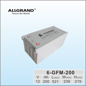 태양 전지 패널 시스템 용 장수명 충전식 12V Vrla 젤 딥 사이클 태양 전지 12v 200ah - Product Image 3