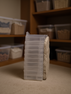 Contenitore per Alimenti in Plastica 33x15x85cm, Scatola Impilabile Ecologica per Organizzazione Cucina, Design Minimalista a Singolo Livello - Product Image 2