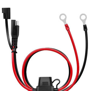 Cable personalizado Conector de batería SAE de 1,5 metros 16 AWG SAE a arnés de terminal de anillo con fusible de 15A para uso en automóviles - Product Image 1