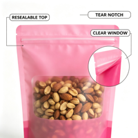 Sachet Doypack en plastique de qualité alimentaire avec film résistant à l'huile, impression personnalisée pour l'emballage de chips, craquelins, biscuits, noix et autres snacks