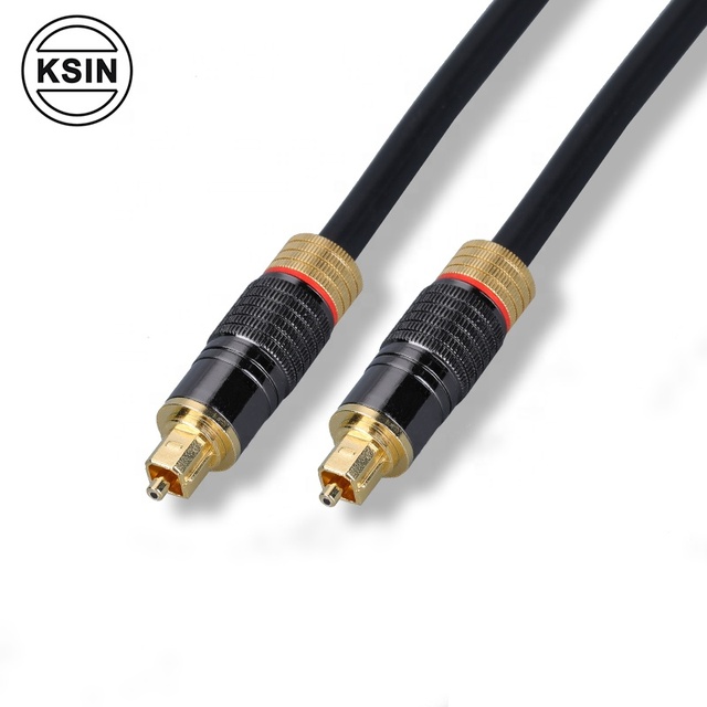 OEM Factory 1-10m Durable Digital Optic Fiber Toslink Gold Plated Audio Cable for Soundbar Home Theater