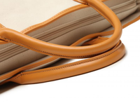 Sac fourre-tout en toile de qualité supérieure pour femmes avec poignée en cuir grainé italien riche