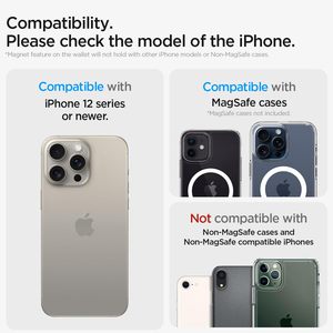 Cartera Minimalista de Cuero PU con MagSafe para Hombre y Mujer, Funda para Tarjetas, Delgada, con Protección RFID, Magnética, para Tarjetas de Crédito, con Capacidad para 3 Tarjetas - Product Image 2