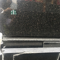 Granit Noir Naturel Poli « Black Galaxy » Demi-Dalles de Pierre de Granit Noir pour Plans de Travail