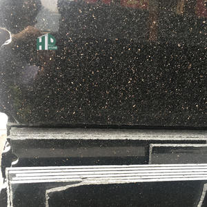 หินแกรนิตสีดำธรรมชาติ หินแกรนิตแบล็คกาแล็กซี่ขัดเงา แผ่นครึ่งแผ่น หินแกรนิตสีดำสำหรับทำเคาน์เตอร์ - Product Image 4
