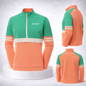 Fabricantes de Ropa Deportiva, Sudadera Deportiva Personalizada con Cierre de 1/4, Transpirable, Ligera, de Secado Rápido, para Golf - Product Image 1