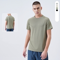 T-shirt de sport Yutuo personnalisé pour homme, tricoté, léger, compressé, col rond, séchage rapide, anti-boulochage, anti-plis, pour l'extérieur