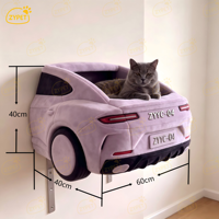 Lit-caverne mural pour chat en forme de voiture, très tendance, en mousse plastique moderne, avec une grande capacité de charge, pour la décoration murale - OEM