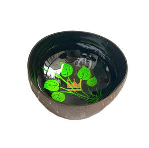 Bol en noix de coco laqué artisanal de haute qualité du Vietnam, design créatif, décoratif, léger, durable, écologique, pour un usage domestique - Product Image 4