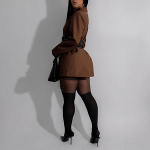 Nuova Collezione <span class=keywords><strong>Blazer</strong></span> da <span class=keywords><strong>Donna</strong></span> con Vita Stretta, Maniche Lunghe, Colletto a Risvolto, Patchwork e Bottoni - Product Image 3