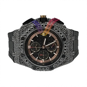 Hot Selling <b>Men's</b> Stainless Steel Mechanical <b>Watch</b> GIA Certified Custom Full Diamond Moissanite Hollow Hip Hop White <b>Gold</b> Glass - Product Image 1