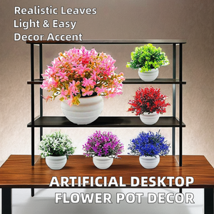 Plantas Artificiales en Maceta de Plástico, Plantas Pequeñas Simuladas, Adorno de Escritorio para Decoración de Interiores y Exteriores, Decoración de Macetas - Product Image 4