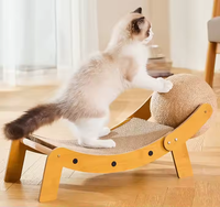Canapé à gratter robuste pour chat Sisal surélevé Kitten Scratching Board Bed avec tapis