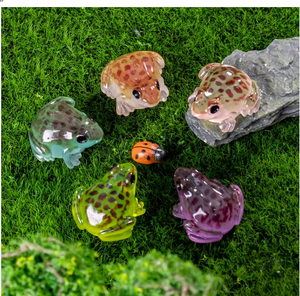 10 Colores de Mini Ranas Luminosas de Resina, Animales en Miniatura de Resina para Paisajes de Musgo, Jardín, Casa de Muñecas, Manualidades, Decoración de Terrarios - Product Image 4