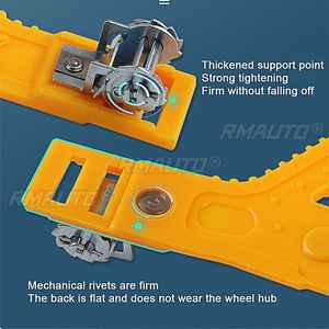 1 unidad de cadenas de nieve para neumáticos de coche, cadenas antideslizantes para neumáticos de nieve, cinturón de cable para ruedas, cadena de emergencia para exteriores en invierno - Product Image 4