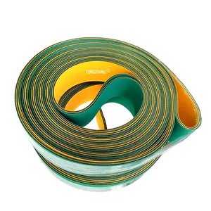 Cinghia di trasmissione piatta a punzone a base di Nylon giallo verde per macchina per maglieria circolare tessile