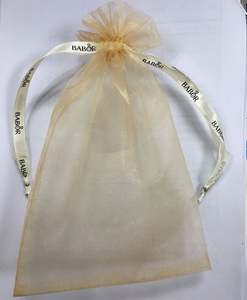 Vente en gros de produits divers pour bijoux avec cordon de serrage lunxry sacs en organza rose pour bébé avec ruban logo - Product Image 3