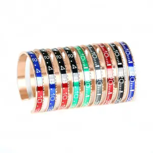 Hot Koop Italiaanse Manchet Rose Vergulde Mannen Roestvrij Staal Water Ghost Wijzerplaat Snelheidsmeter Bangle Armbanden