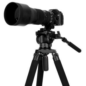 Trépied professionnel pour caméra vidéo DSLR Q680 75'' en aluminium, capacité de charge de 18 kg avec tête fluide - Product Image 4