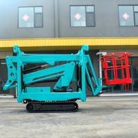 Nacelle araignée autopropulsée sur chenilles 14,2 m certifiée CE à prix compétitif avec stabilisateurs hydrauliques Longqing LQ-100