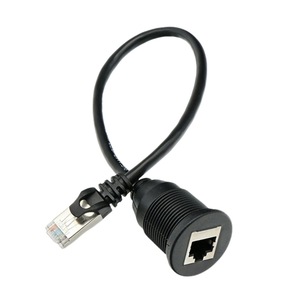 <b>Rj45</b> Male To Female Waterproof Extension <b>Cable</b> Pvc Automotive Marine Network Panel Retrofitting - Product Image 3