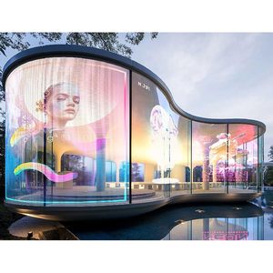 LED Flexible Transparent <b>Film</b> Screen P10 9.534W x 39.434H Indoor Wall Mount Advertising Display Silver Color - Product Image 4
