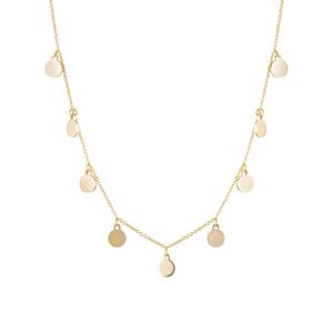 قلادة نسائية صغيرة مطلية بالذهب عيار 18, قلادة نسائية من الفضة الإسترلينية عيار 925 بتصميم صغير مطلي بالذهب عيار 18 - Product Image 1