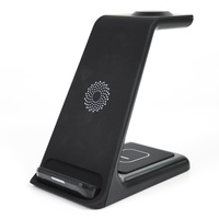 Station de charge sans fil magnétique 3 en 1 30W à charge rapide pour montre connectée, téléphone et écouteurs, support de bureau
