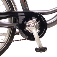 Vélo Électrique Urbain TXED pour Femme, Cadre en Alliage d'Aluminium 26 Pouces, Moteur Arrière 250W, Alimentation Solaire, Batterie 13AH