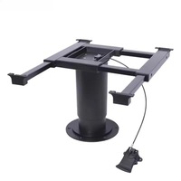 Reimo Pied de table haute réglable à 360 degrés pour Yacht RV Car Comfort Interior Rail Clips Meubles Sièges de voiture modifiés