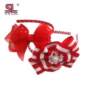 Fermagli per capelli per coccinella per bambini alla moda stile Boutique fiocchi di nastro in gros-grain <span class=keywords><strong>con</strong></span> scultura a cimice fortunato - Product Image 3