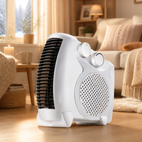 Chauffage d'appoint PTC de bureau à faible consommation électrique 1200W 2000W avec élément céramique, en ABS ignifuge, oscillation à 90°