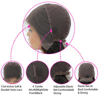 Perruques Courtes Bouclées en Gros, Perruque à Franges Ondulées pour Femmes Noires, Perruques Bob Brésiliennes Naturelles en Cheveux Humains avec Dentelle Frontale