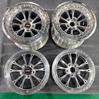 Jantes forgées décalées 17x4.5 18x5 Beadlock Poli Argent pour Drag Racing Mustang Chevy Camaro Challenger Hellcat