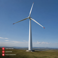 Tour en acier pour énergie éolienne, structure en acier pour support de turbine éolienne, projet de construction d'énergie renouvelable sur mesure
